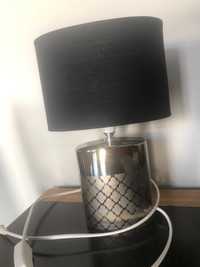 Lampa stołowa czarno-srebrna