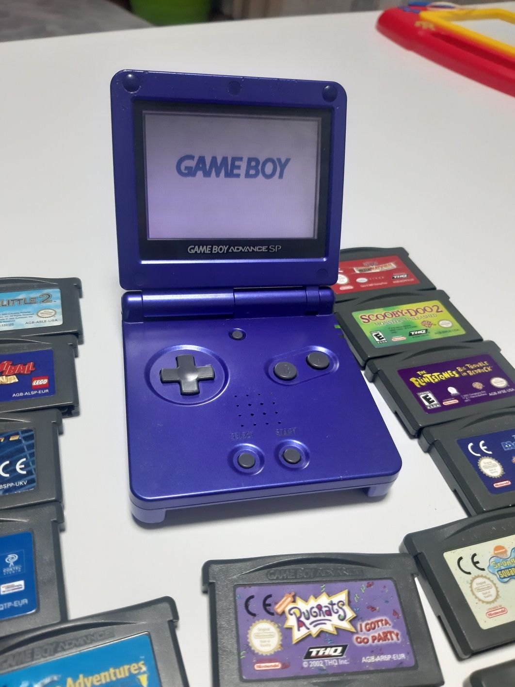 Gameboy Advance SP niebieski Blue 16 gier ładowarka lub zamiana na PS4