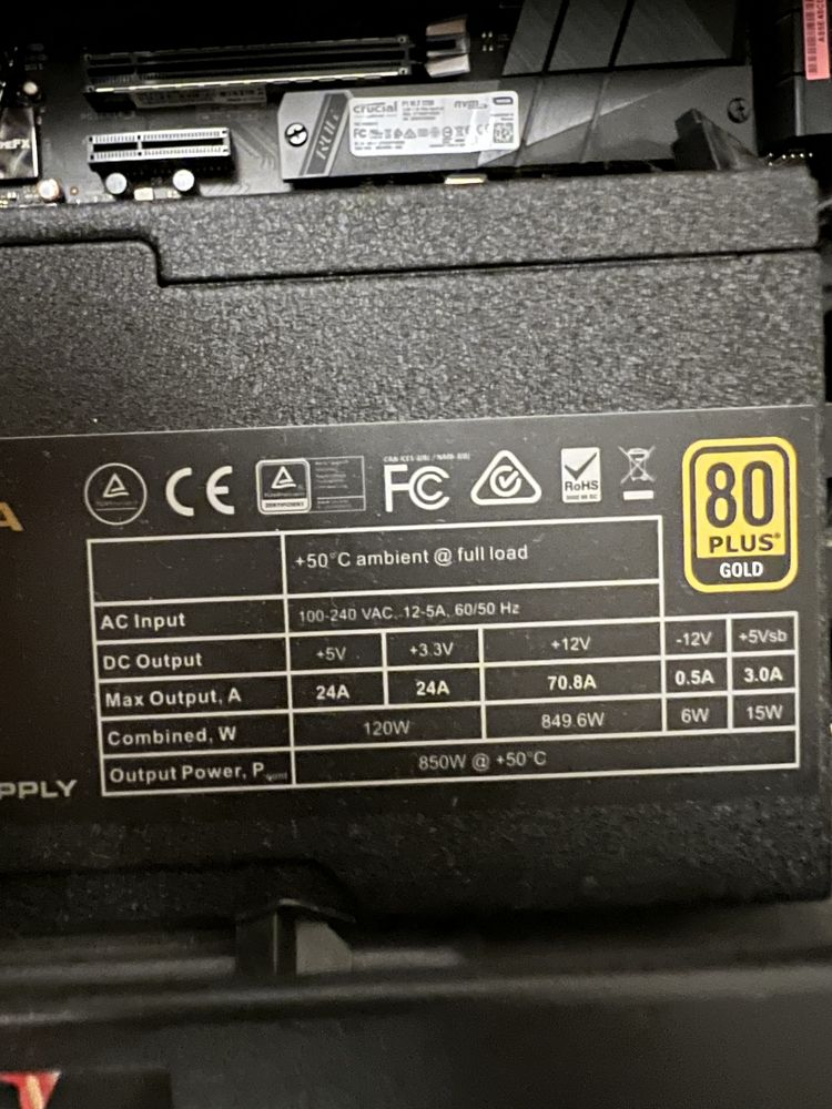 PSU EVGA 850 supernova g+