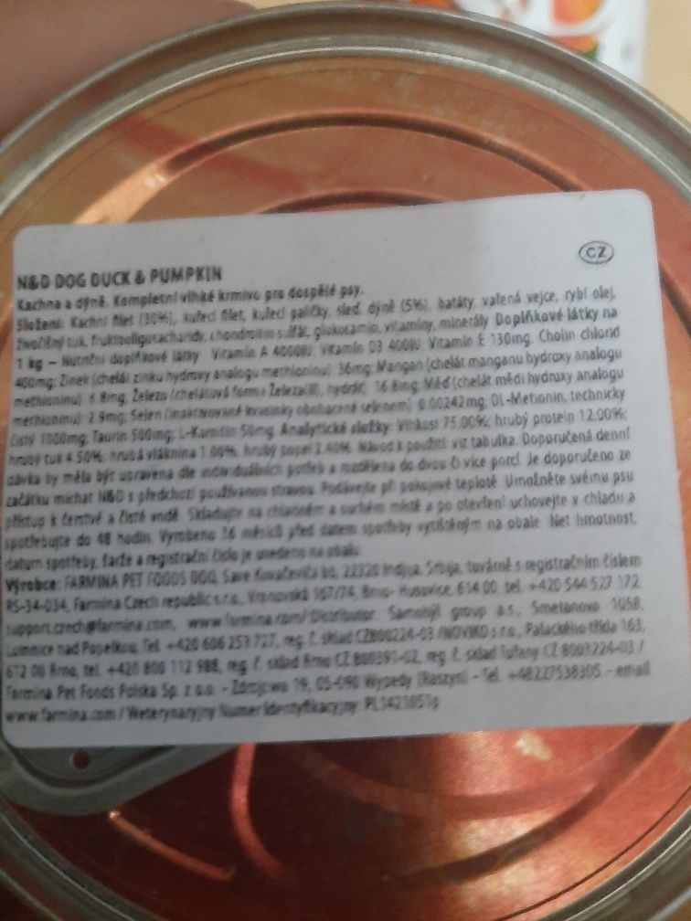Zestaw 4 puszek Farmina N & D Pumpkin Duck 285 g dla psów