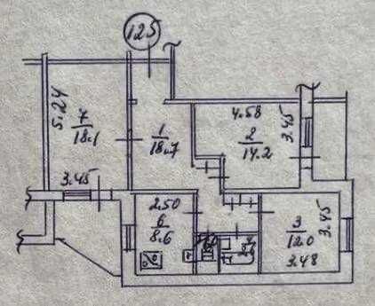 3-к квартира 81,3 м2 м. Київ м.Академмістечко, вул.Підлісна, 2 (АППС)