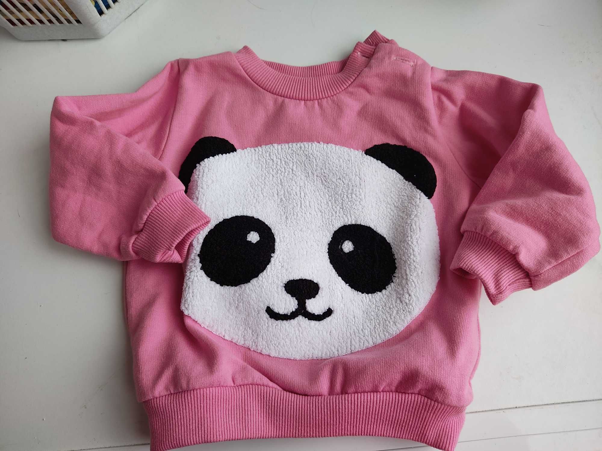 Camisola cardada panda menina 12 meses