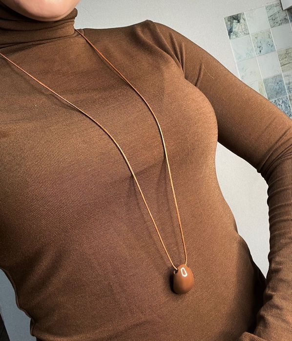 S-L новый лонгслив гольф водолазка шоколадный мокко Mocha коричневый