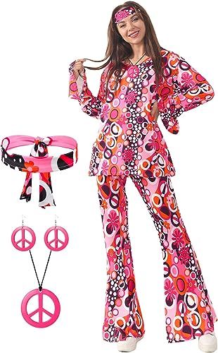 Strój retro lata 60-70 Hipisowska + opaska , kolczyki, wisiorek M