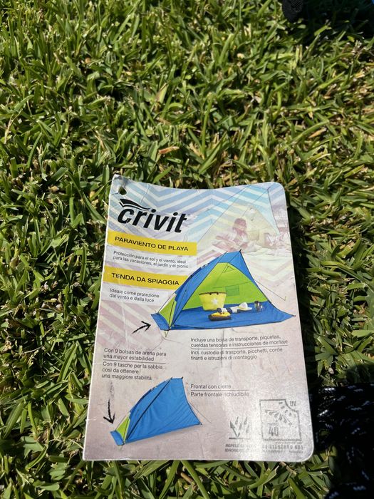 Tenda corta-vento Crivit para praia