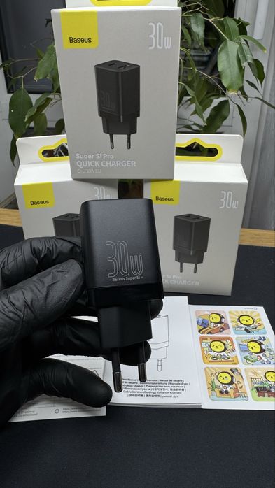 Акція Мережевий зарядний пристрій Базеус Baseus 30w Super Si