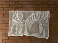 Firana zebra zazdroska na okno handmade szydełko