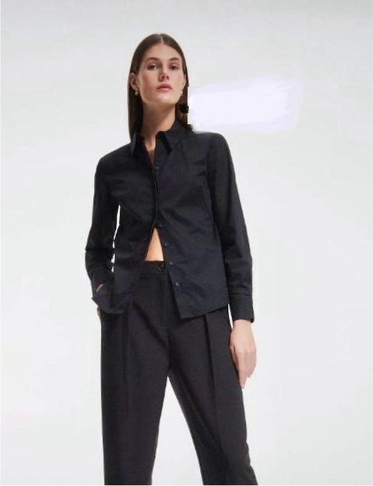 Класична чорна сорочка в гарному стані. Натуральна тканина.