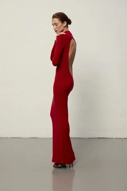 Сукня PAPAYA максі з відкритою спиною