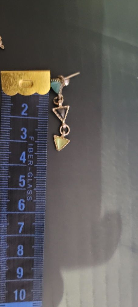 Biżuteria srebrna 925 naszyjnik i kolczyki z kamieniami