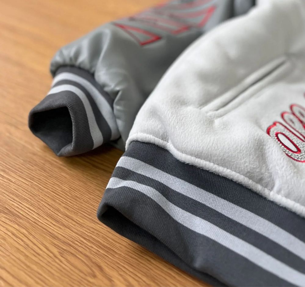 Kurtka bomberka AC Milan sportowa modne naszywki vintage