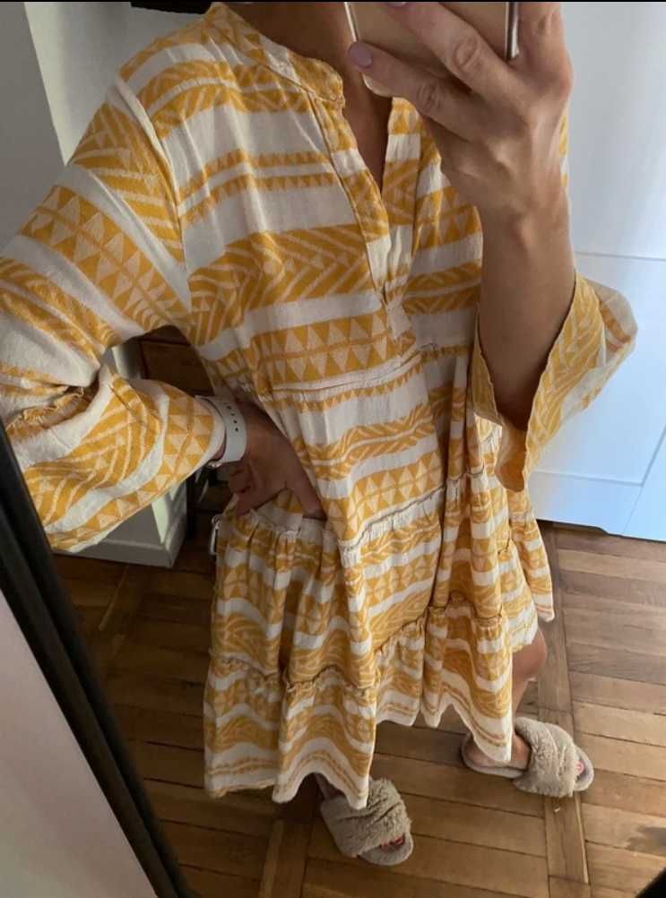 Sukienka lniana w stylu TOS