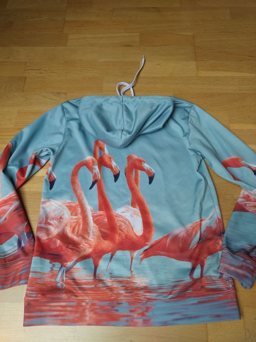 Bluza z kapturem we flamingi Aloha from deer