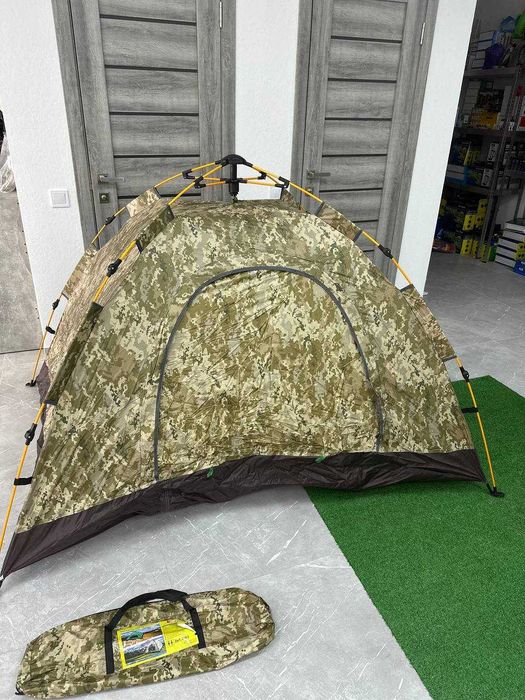 Двухместная ПАЛАТКА камуфляж!   Намет с москитной сеткой! Крепкая.