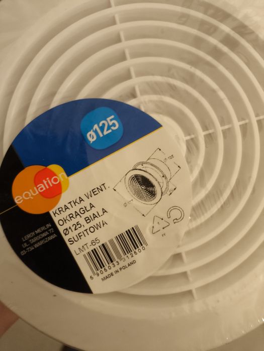 Kratka wentylacyjna 125 biala