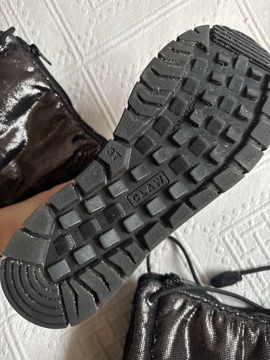 Venezia zimowe długie buty błyszczące 37