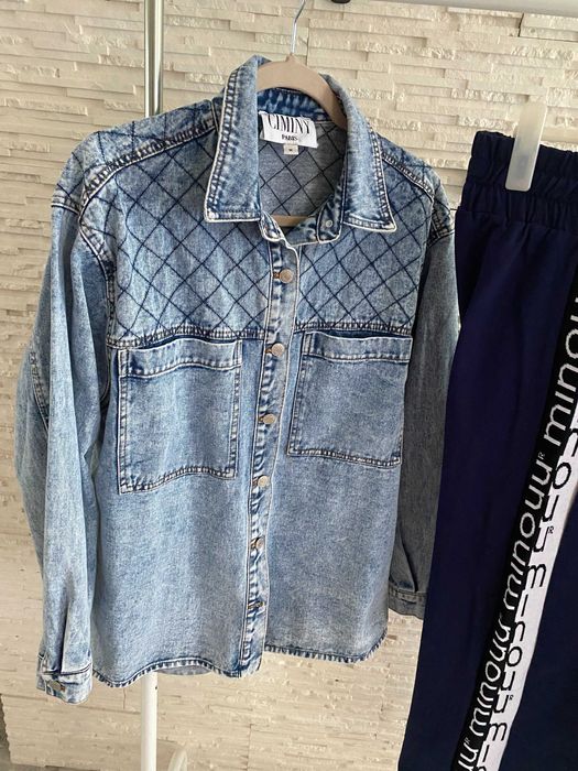 Ciminy Paris katana - koszula dżinsowa z przeszyciami  oversize M-L