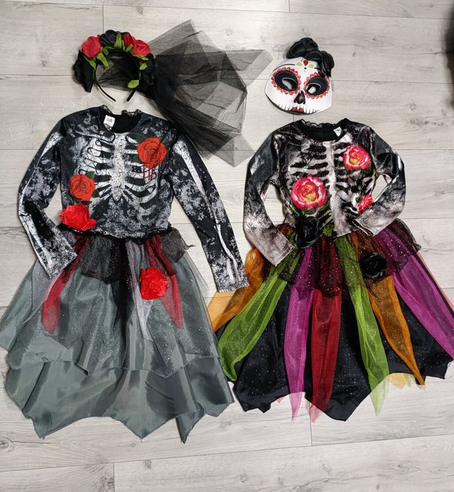 Круті карнавальні костюми скелет дівчинка 7-8 р. Хеллоуїн Halloween