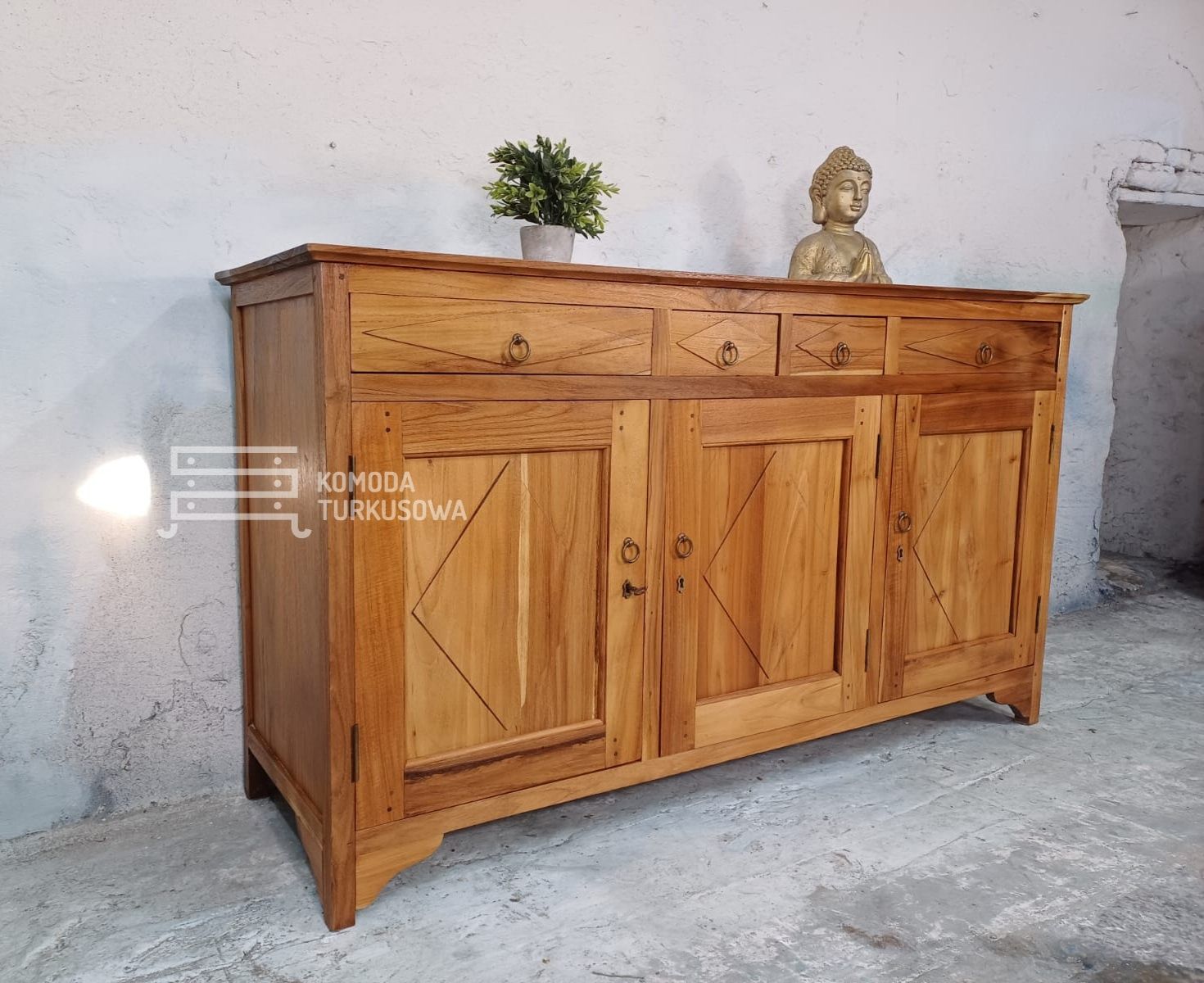 Komoda kolonialna, boho, PALISANDER, lite drewno, vintage, natural