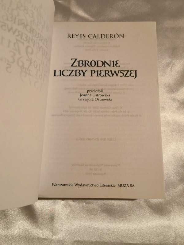 Książka Zbrodnie liczby pierwszej Reyes Calderón