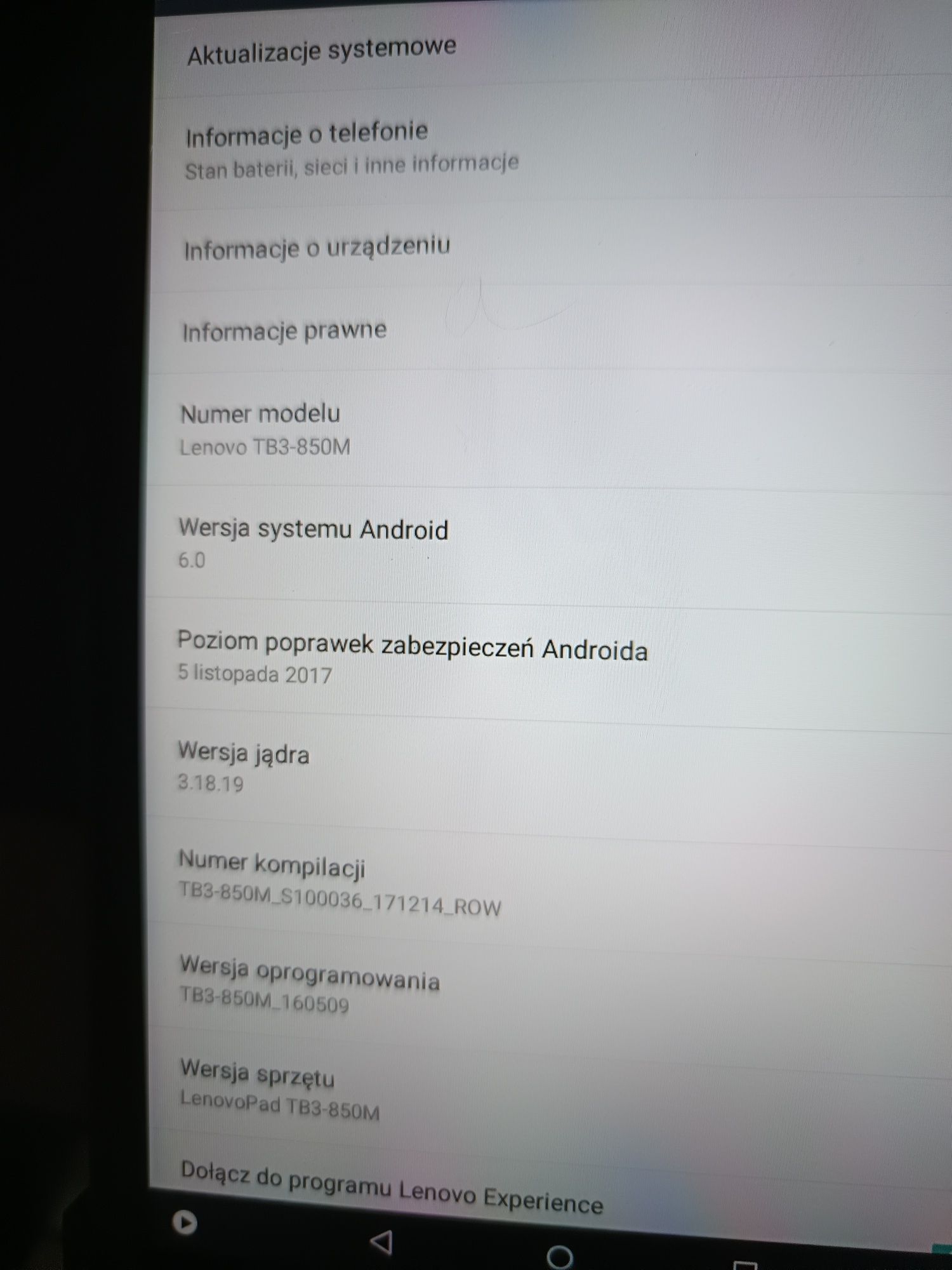 Tablet Lenovo Tab TB3-850M