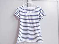 Biała koszulka t-shirt w niebieskie paski Atmosphere 38 40
