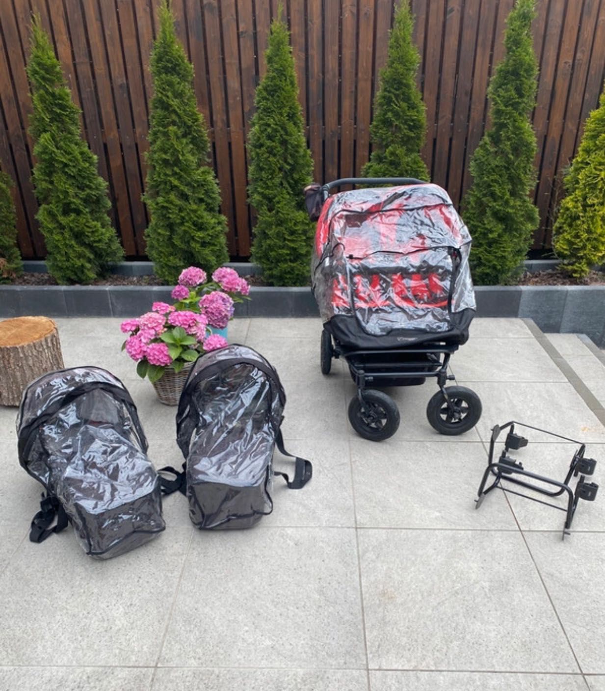 Gondole Mountain buggy duet czarne dla blizniat