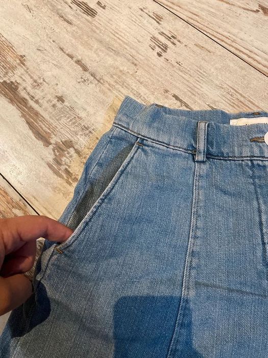 Spodenki jeansowe zara z wysokim stanem luźne m vintage