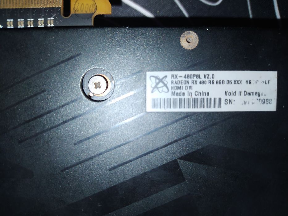 Видеокарта XFX RX 480 8GB на запчасти