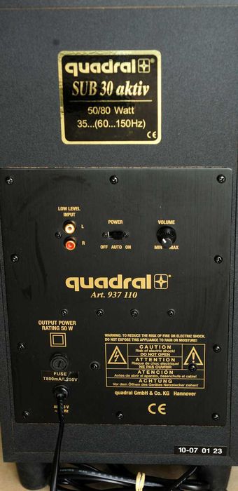 Zestaw Quadral Sub 30 Subwoofer aktywny