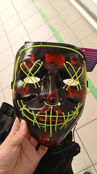 Świecąca  maska Led na halloween
