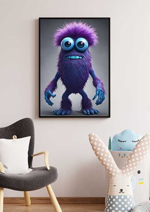 Plakat Uroczy potwór do pokoju dziecięcego - A3