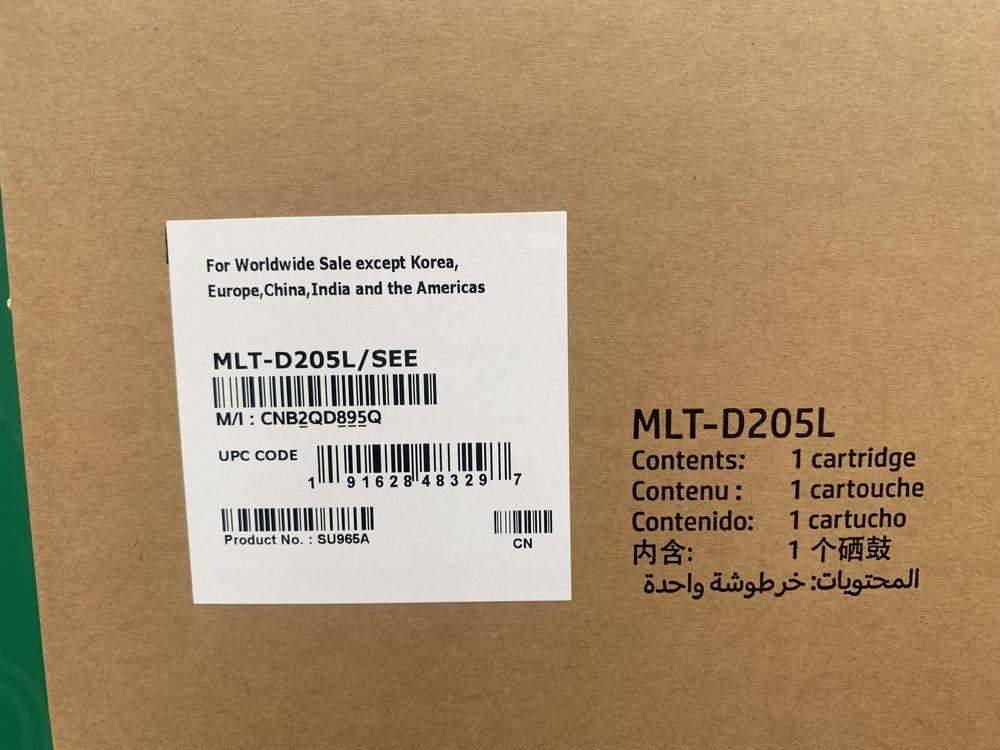 Новий картридж MLT205L 205L , ML3300, ML3310, ML 3312, SCX4833, SCX 56