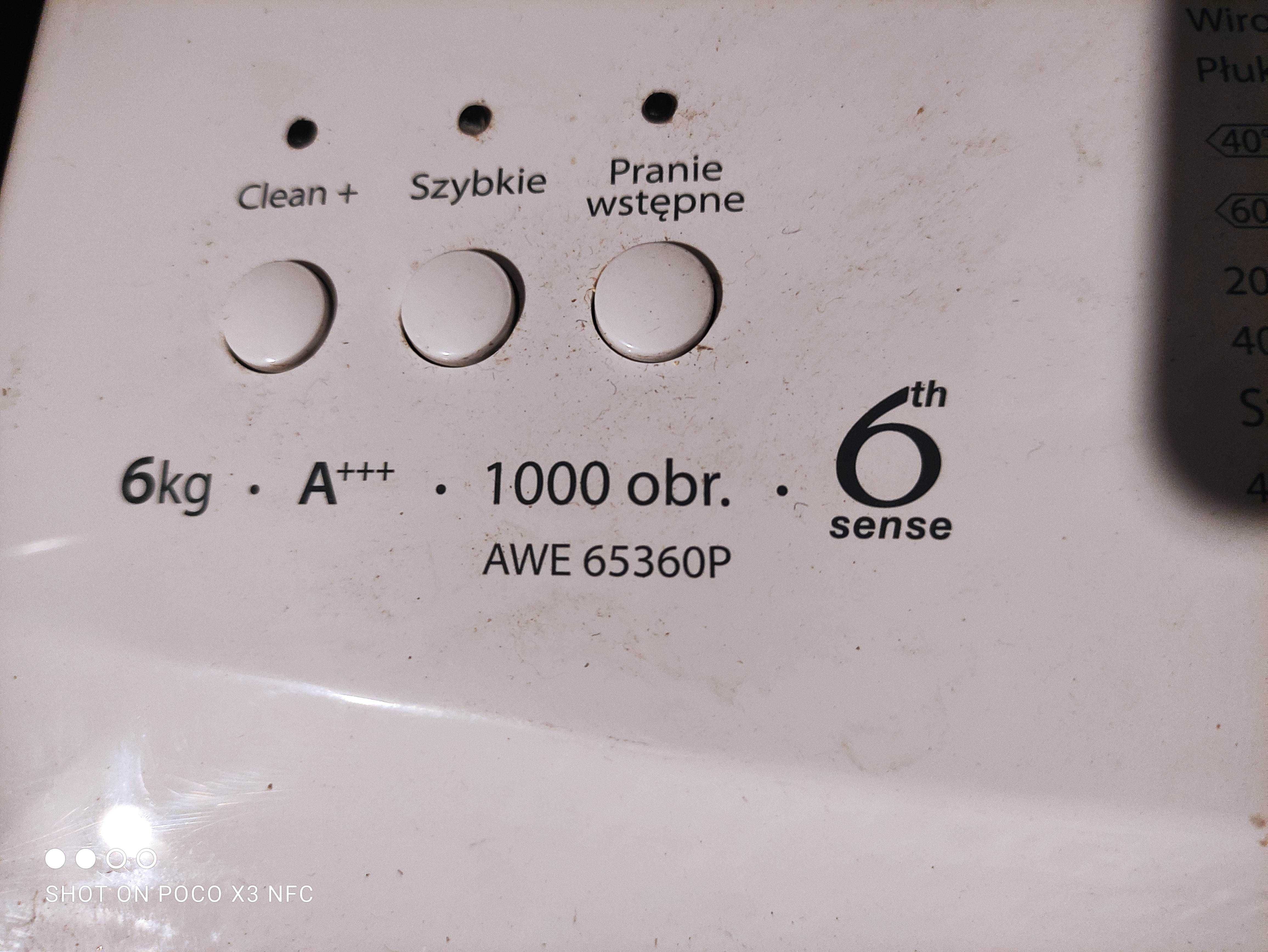 Pralka Whirlpool z wyświetlaczem 6kg 6th sense AWE65360P, A+++