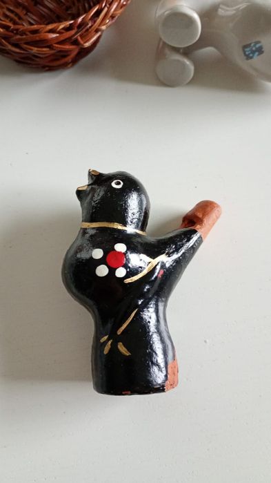 Mix bibeloty dzbanek kubek koszyk lisek ptaszek ceramika