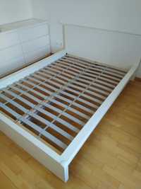 Estrutura cama MALM IKEA branco, c/ estrado de ripas, 140x200cm