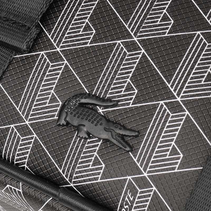 Сумка через плече Lacoste крос-боді. Чорна монограм
