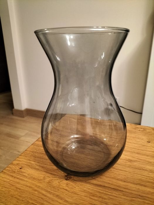 Wazon szklany szary 18 cm