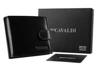 Skórzany portfel męski na zatrzask - 4U Cavaldi