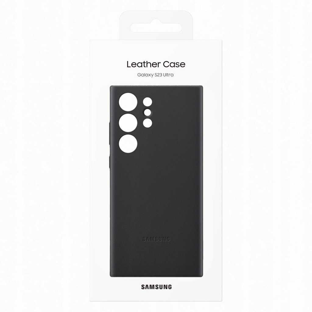 Etui plecki Samsung Leather Case do Galaxy S23 Ultra czarne