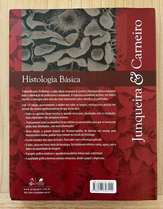 Livro Histologia Básica, Junqueira e Carneiro (12º Edição)