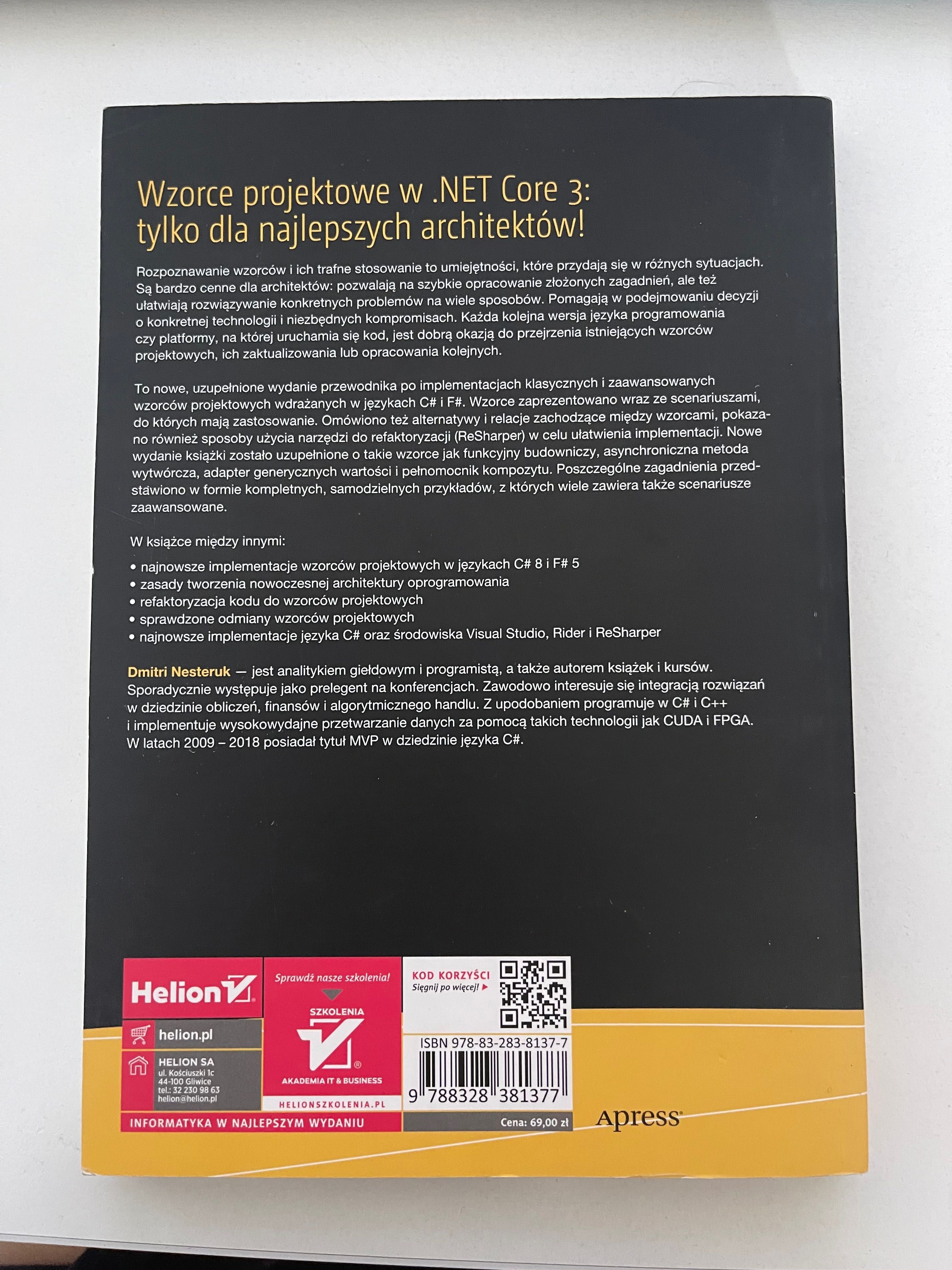 Książka Wzorce projektowe w .NET Core 3