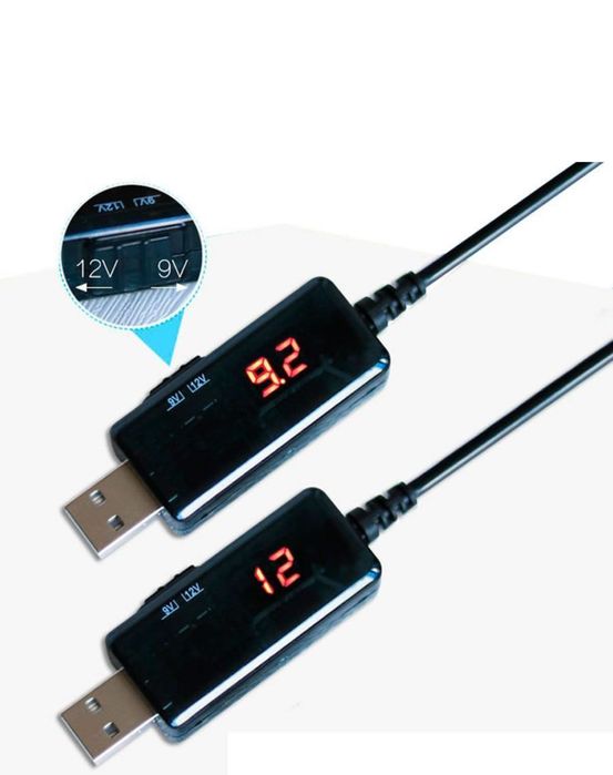 USB кабель для роутера від
Повербанку з 5V на 9V чи 12V