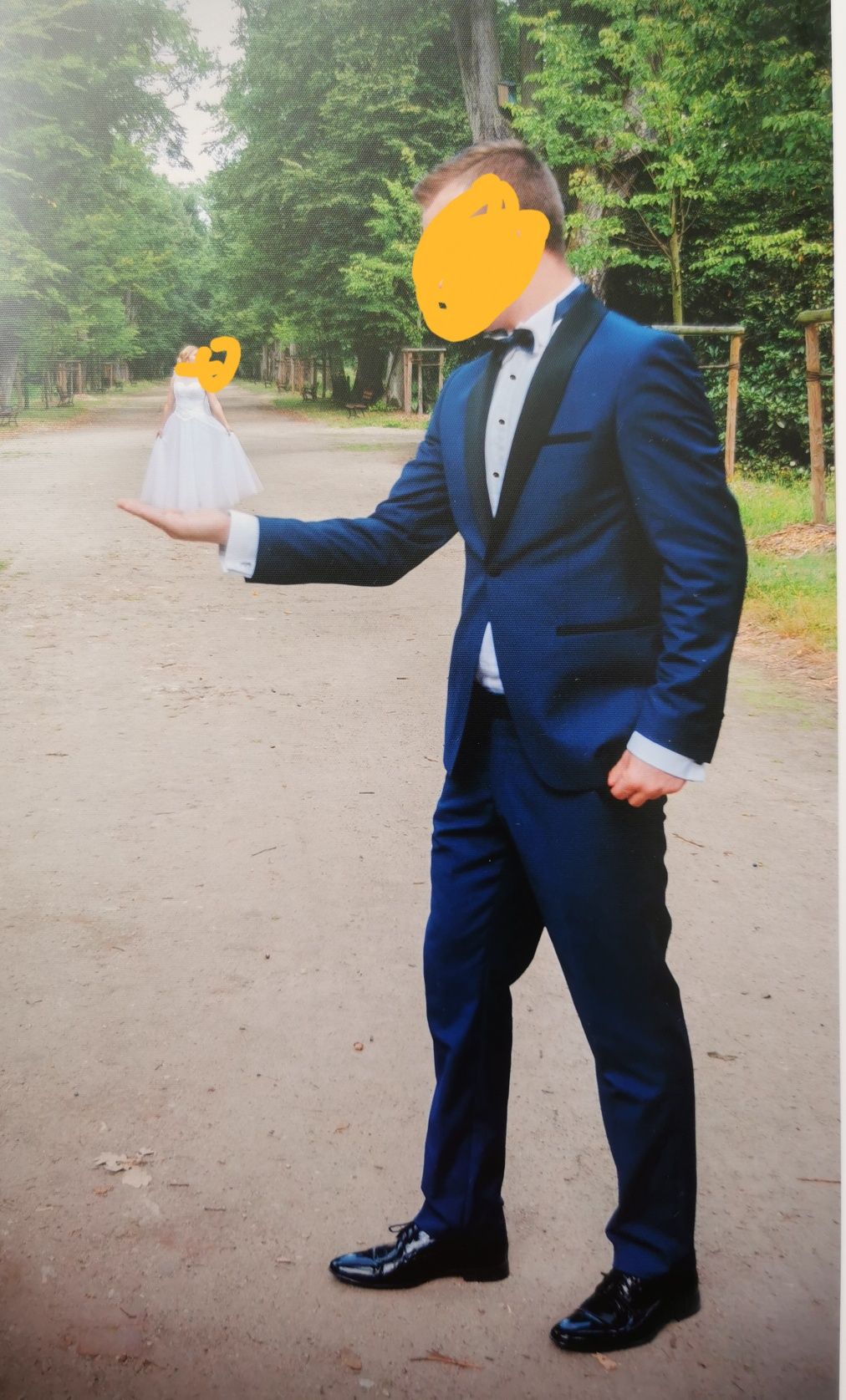 Strój wizytowy slim Marynarka+spodnie +koszula męska