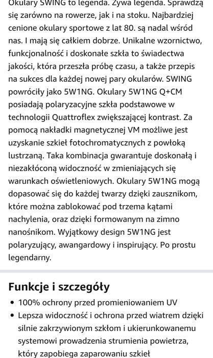 Okulary alpina rower narty -50% nowe z Niemiec