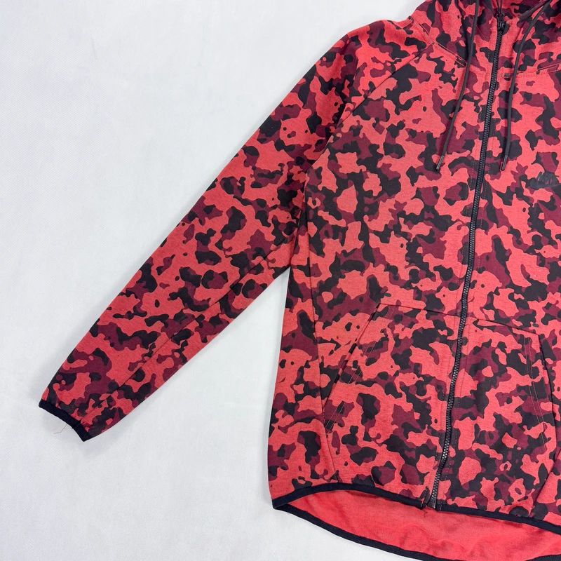 Bluza zipper hoodie rozpinana z kapturem moro Nike Tech Fleece
