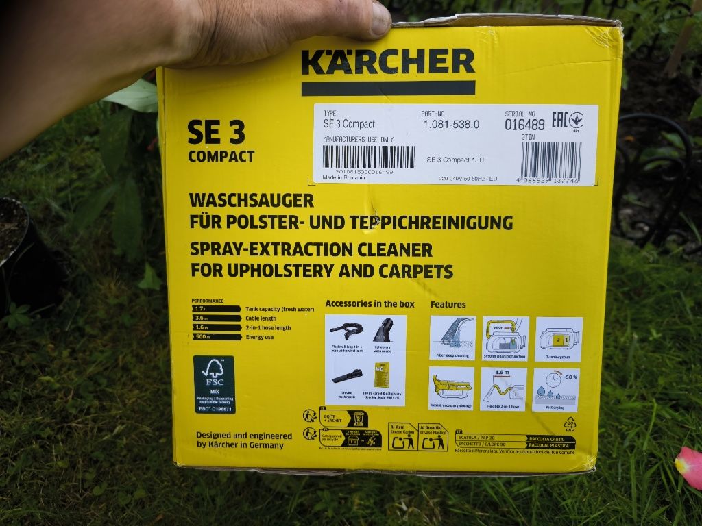Nowy odkrzacz piorący KARCHER jak puzzi  okazja mniejsza wersja