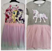 Unicorn , Jednorożec, Pony tiul, cekiny sukienki 110 116