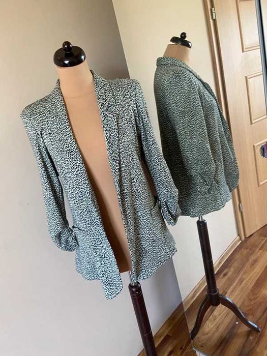 44 46 xxl +size zakiet panterka animal print centki blazer narzutka