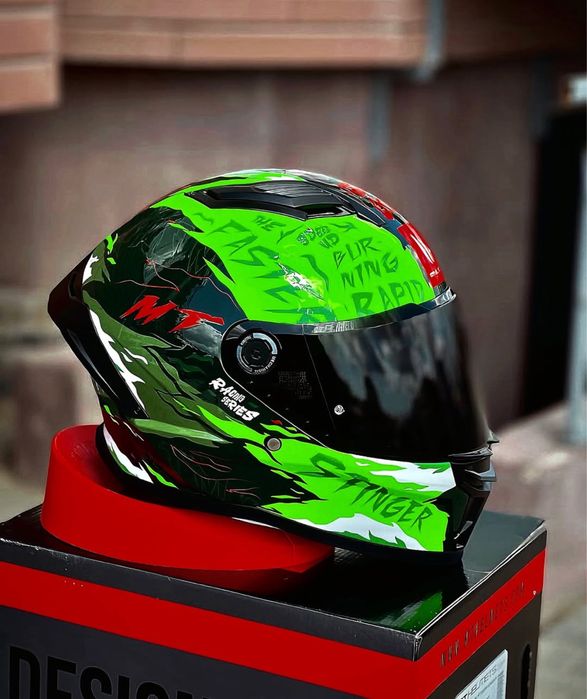 Шолом MT stinger 2 шлем на мотоцикл MT helmets стінгер 2 зелений Green